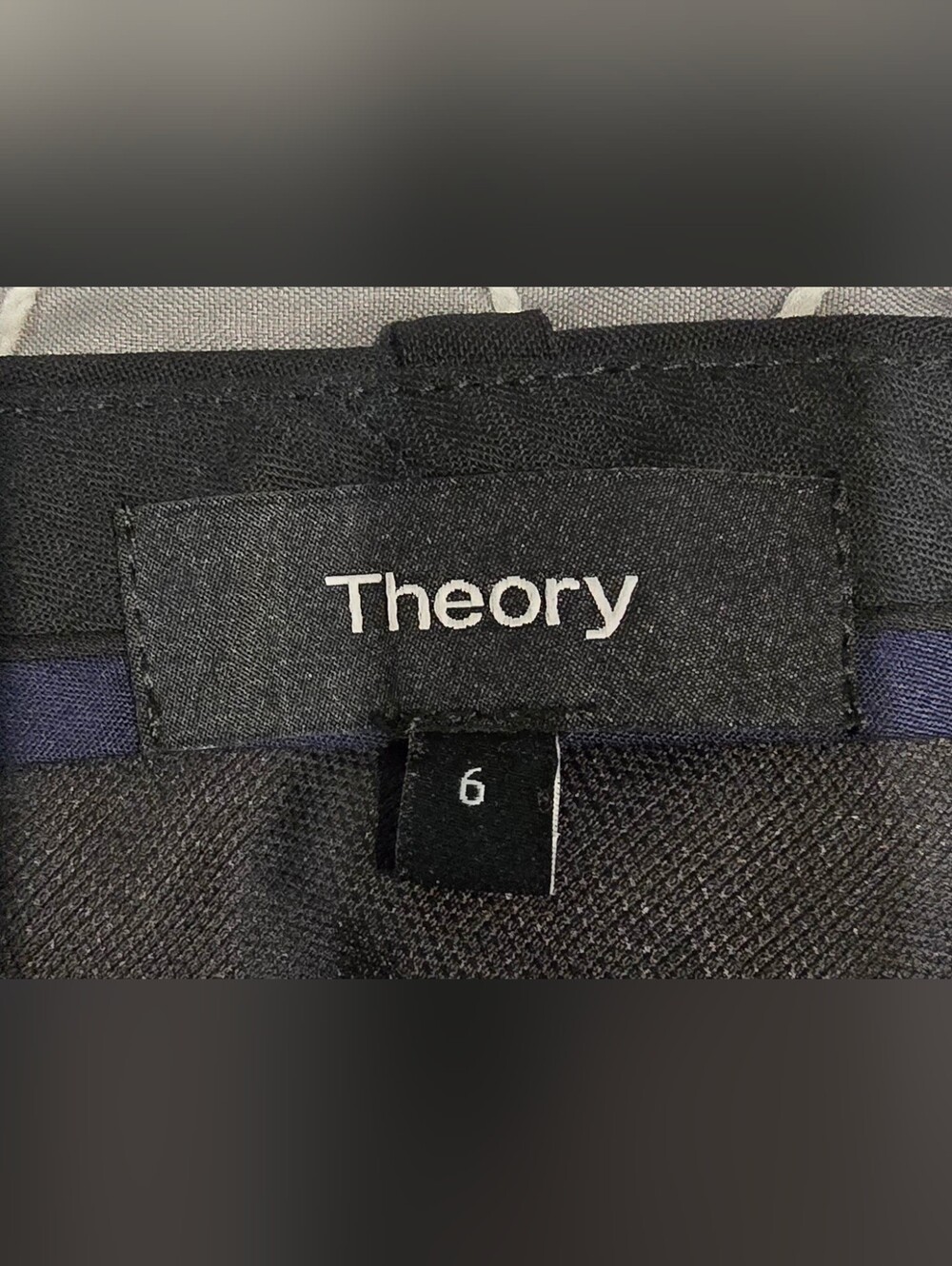 Theory Custom Max Black Edition Stretch Wool Trouser Pants Size 6 - Picture 7 of 8